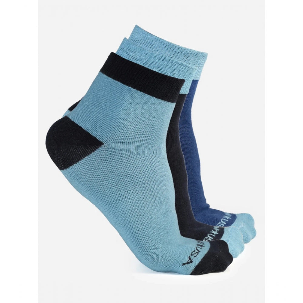 Amfyn Men's Printed Cotton Spandex Ankle Length Socks (Assorted)