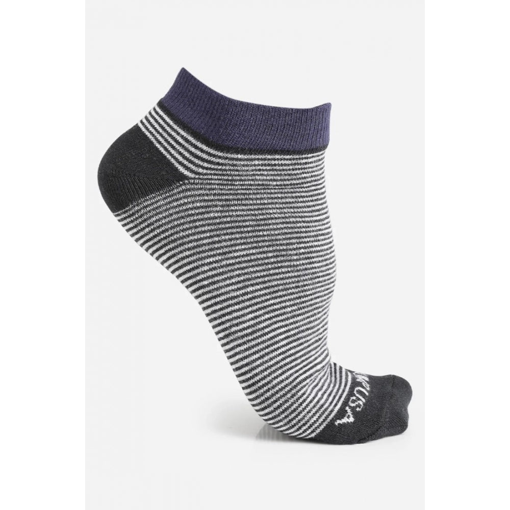 Amfyn Men's Printed Cotton Spandex Ankle Length Socks (Assorted)