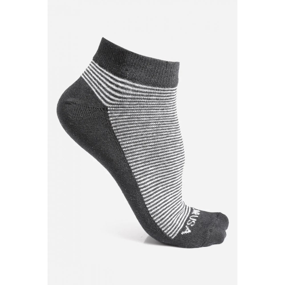 Amfyn Men's Printed Cotton Spandex Ankle Length Socks (Assorted)