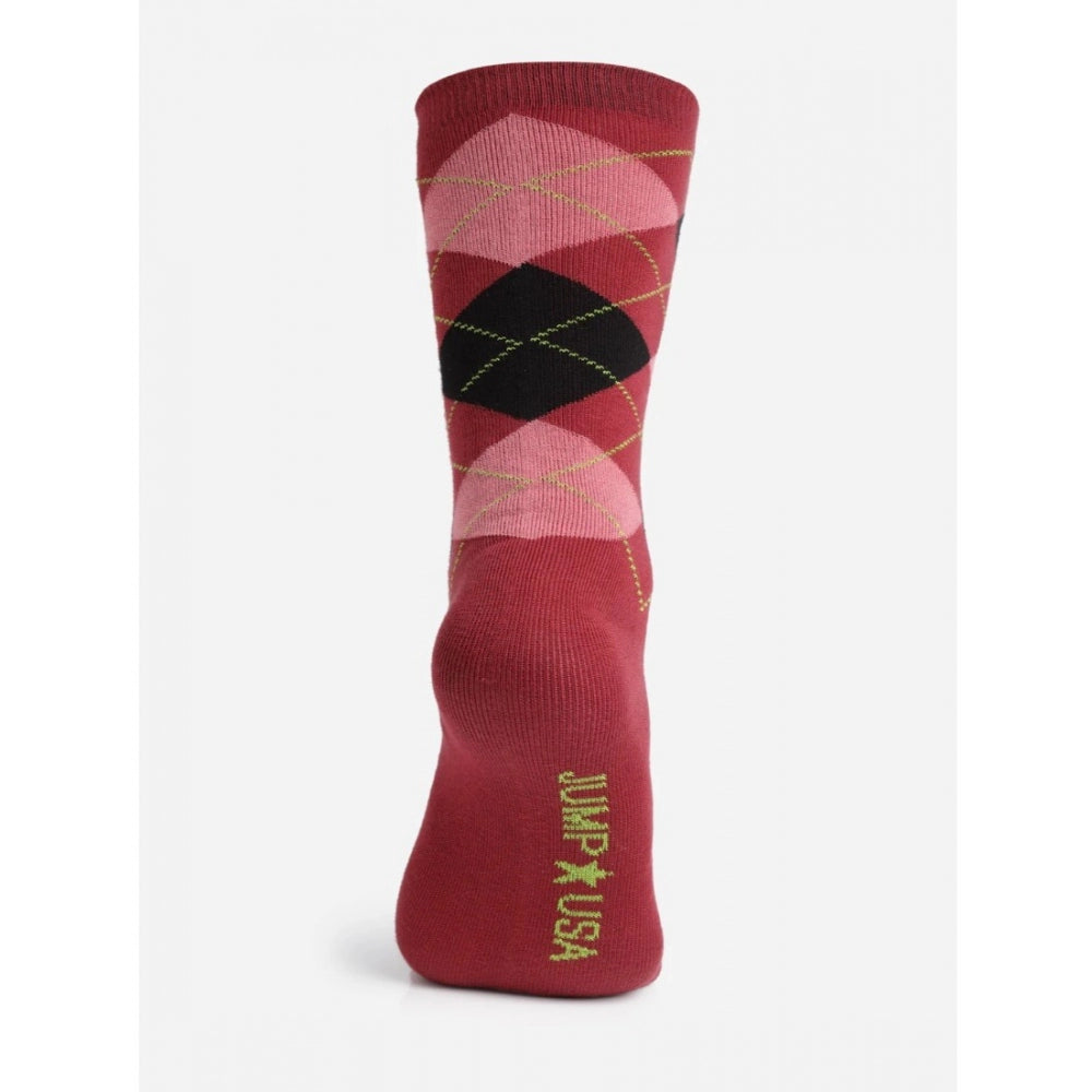 Amfyn Men's Printed Cotton Spandex Calf Length Socks (Assorted)