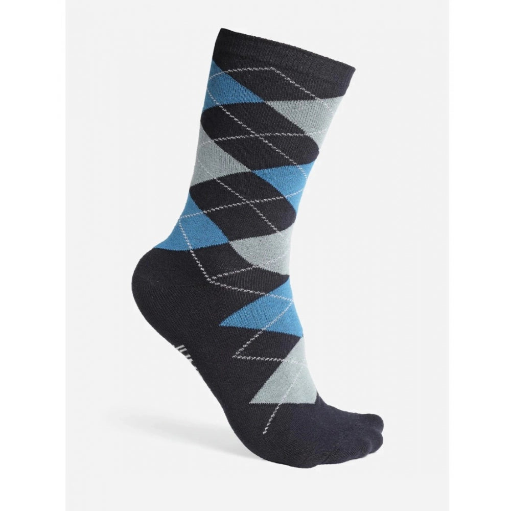 Amfyn Men's Printed Cotton Spandex Calf Length Socks (Assorted)