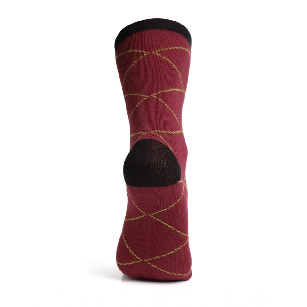 Amfyn Men's Printed Cotton Spandex Calf Length Socks (Assorted)