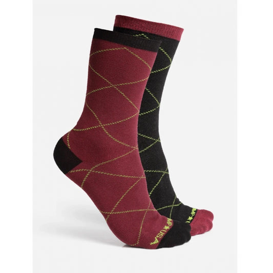 Amfyn Men's Printed Cotton Spandex Calf Length Socks (Assorted)