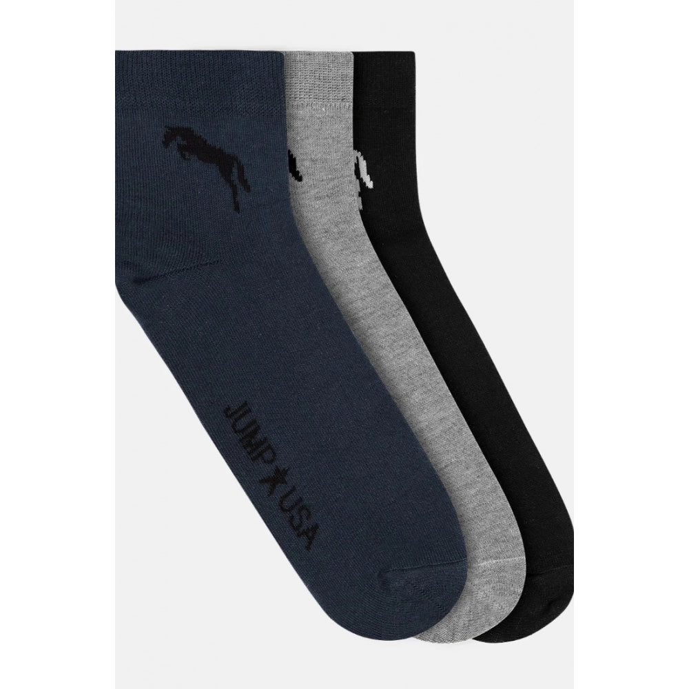 Fashion Men's Printed Cotton Spandex Ankle Length Socks (Assorted)