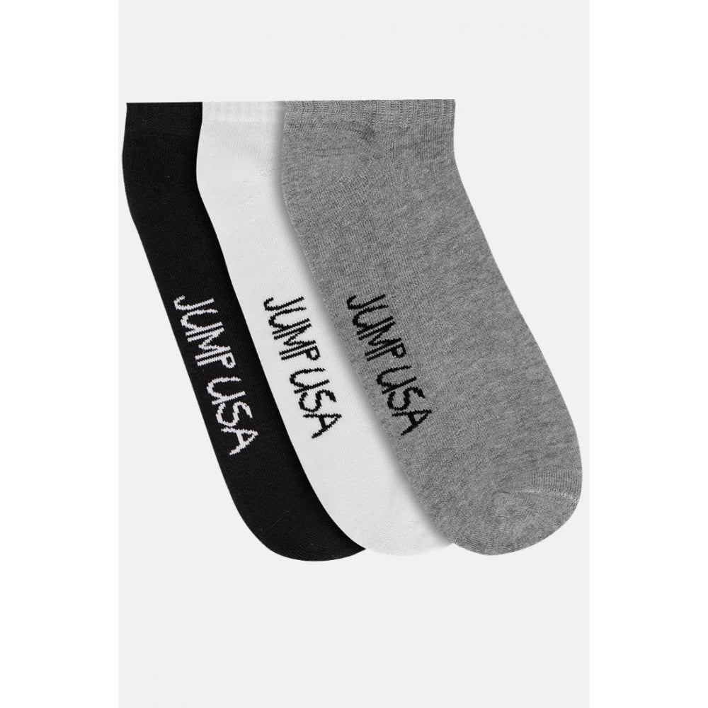 Amfyn Men's Printed Cotton Spandex Ankle Length Socks (Assorted)