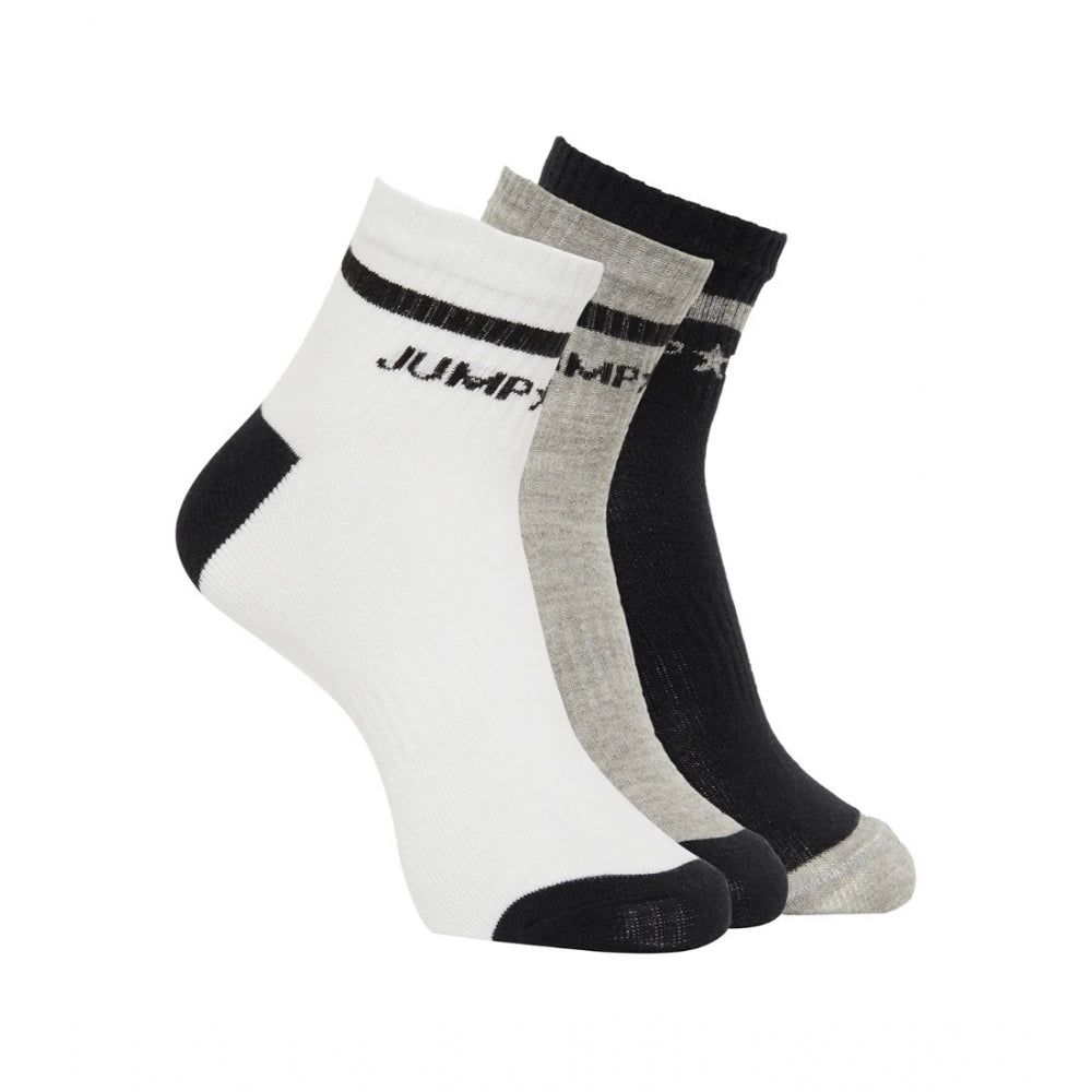 Amfyn Men's Printed Cotton Spandex Ankle Length Socks (Assorted)