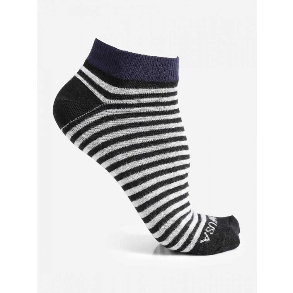 Amfyn Men's Printed Cotton Spandex Ankle Length Socks (Assorted)
