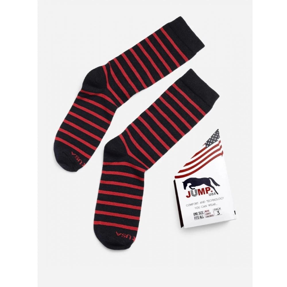 Amfyn Men's Printed Cotton Spandex Calf Length Socks (Assorted)