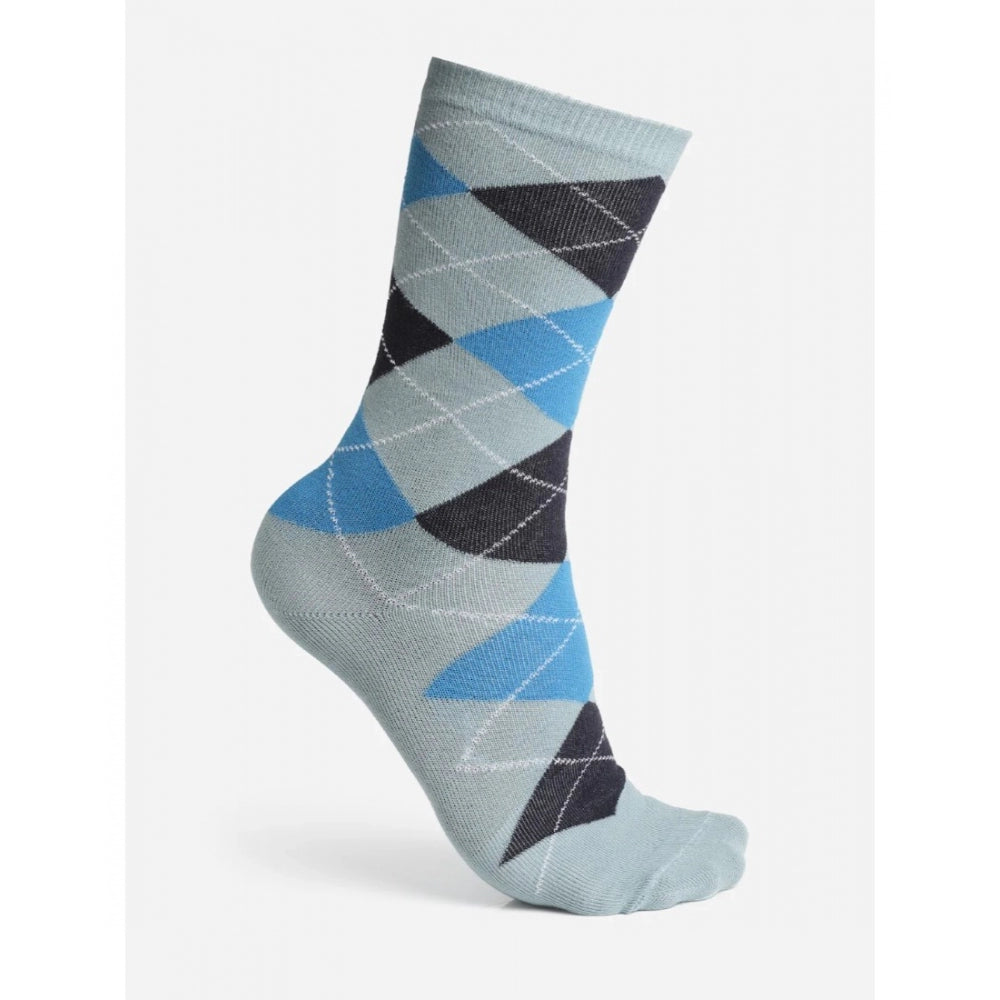 Amfyn Men's Printed Cotton Spandex Calf Length Socks (Assorted)