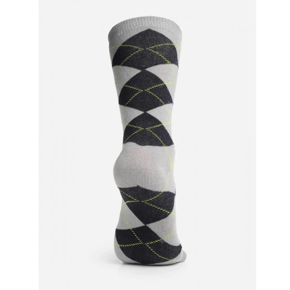 Amfyn Men's Printed Cotton Spandex Calf Length Socks (Assorted)