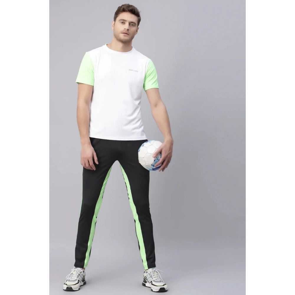 Amfyn Men's Colour Blocked Polyester Tights (Black)
