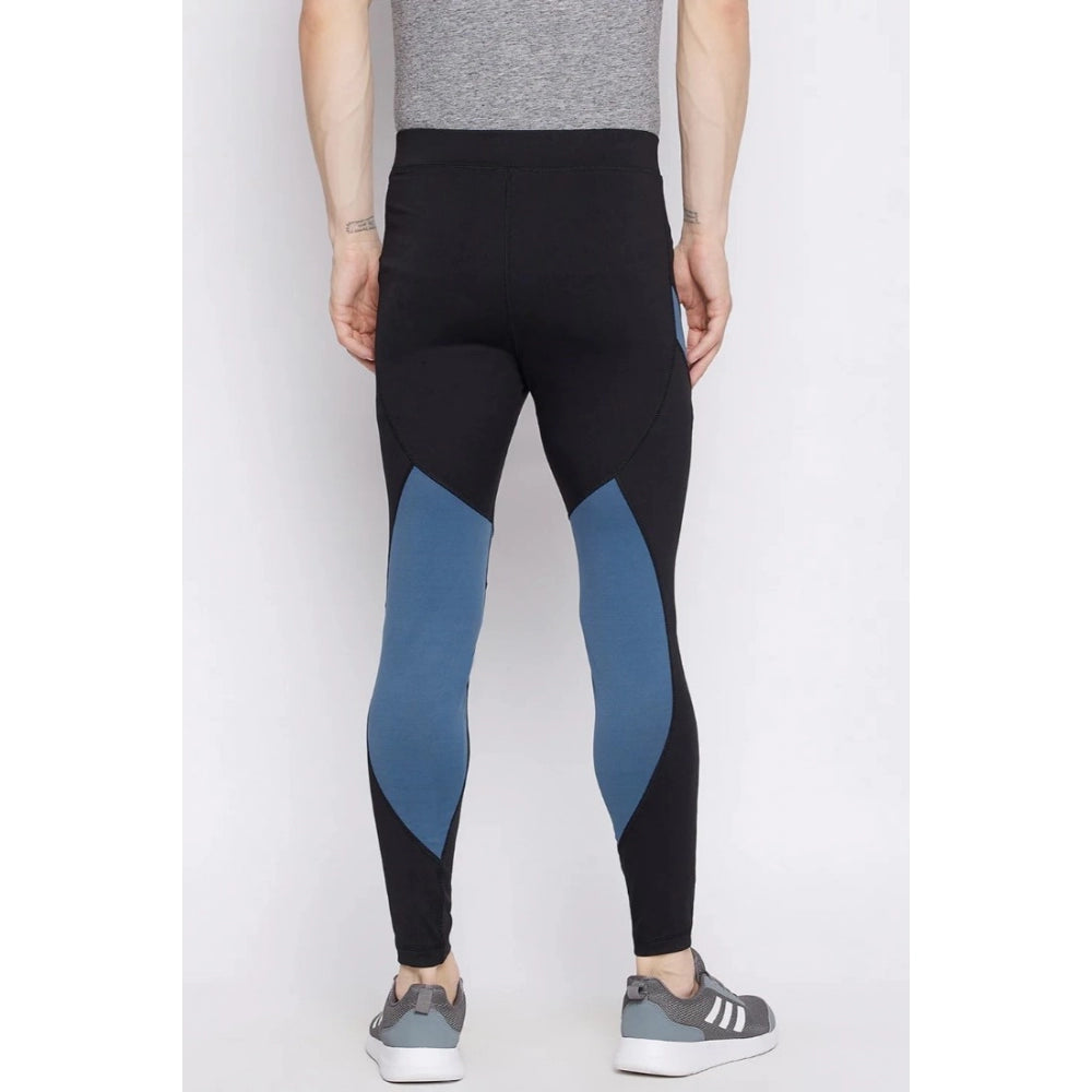 Amfyn Men's Striped Polyester Tights (Black)