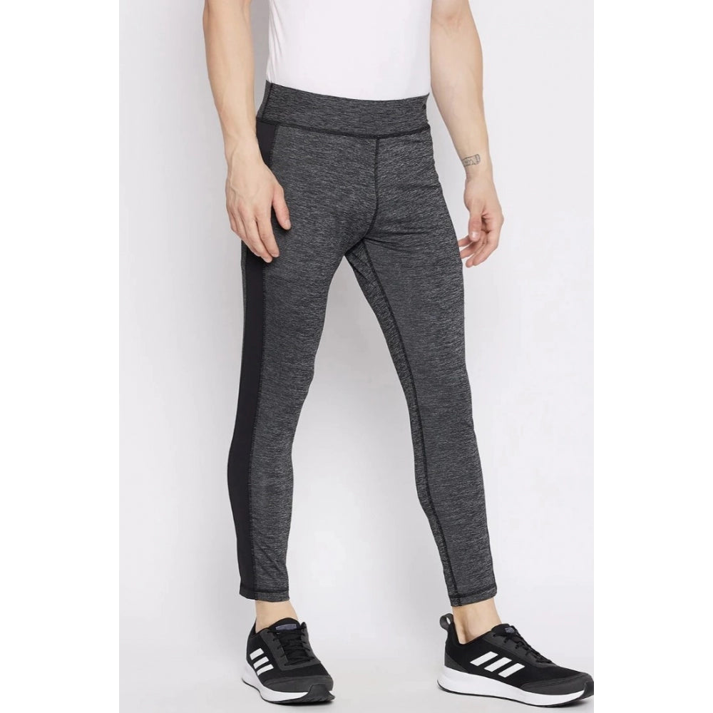 Amfyn Men's Patterned Polyester Tights (Grey)