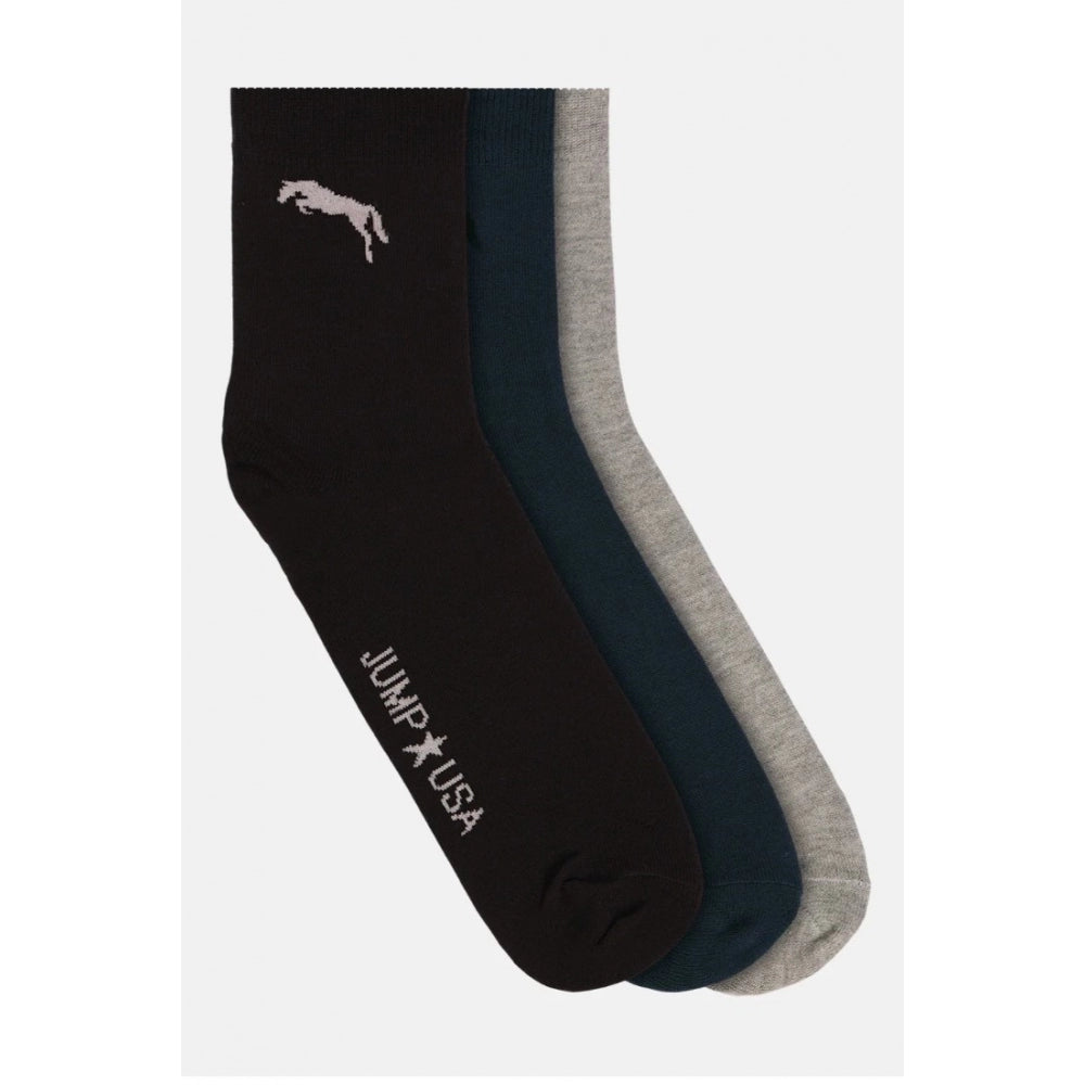Amfyn Men's Printed Cotton Spandex Ankle Length Socks (Assorted)