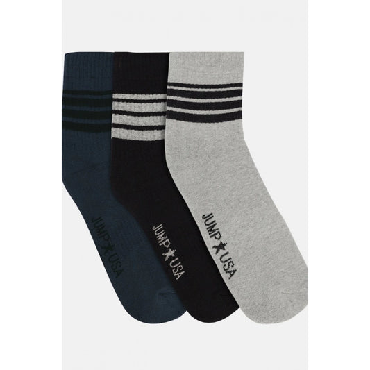 Amfyn Men's Printed Cotton Spandex Calf Length Socks (Assorted)