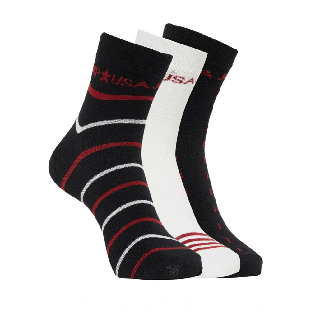 Amfyn Men's Printed Cotton Spandex Ankle Length Socks (Assorted)