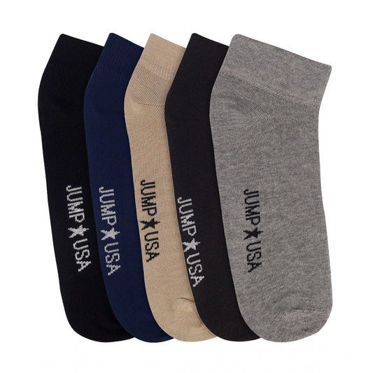 Amfyn Men's Printed Cotton Spandex Ankle Length Socks (Assorted)