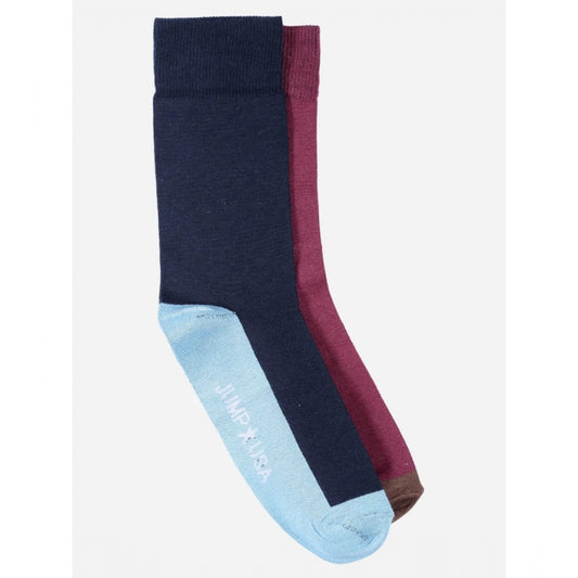 Amfyn Men's Printed Cotton Spandex Mid Length Socks (Assorted)