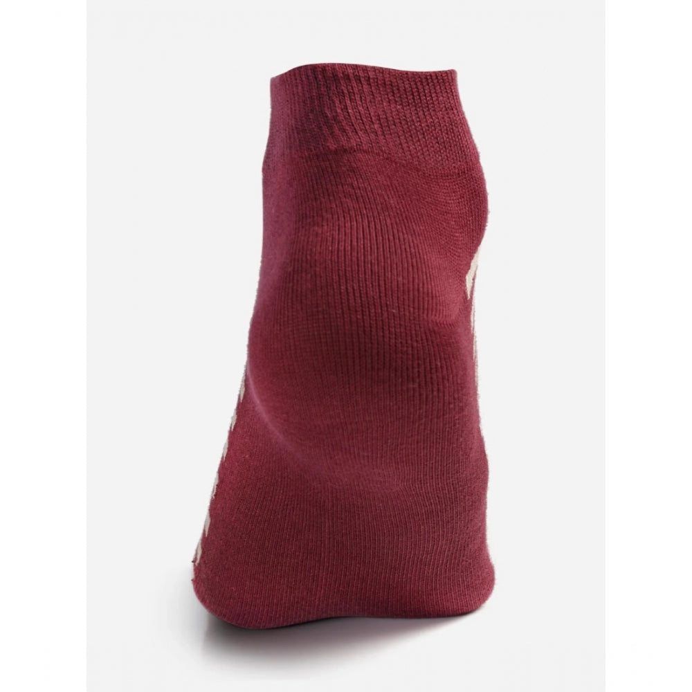Amfyn Men's Printed Cotton Spandex Ankle Length Socks (Assorted)