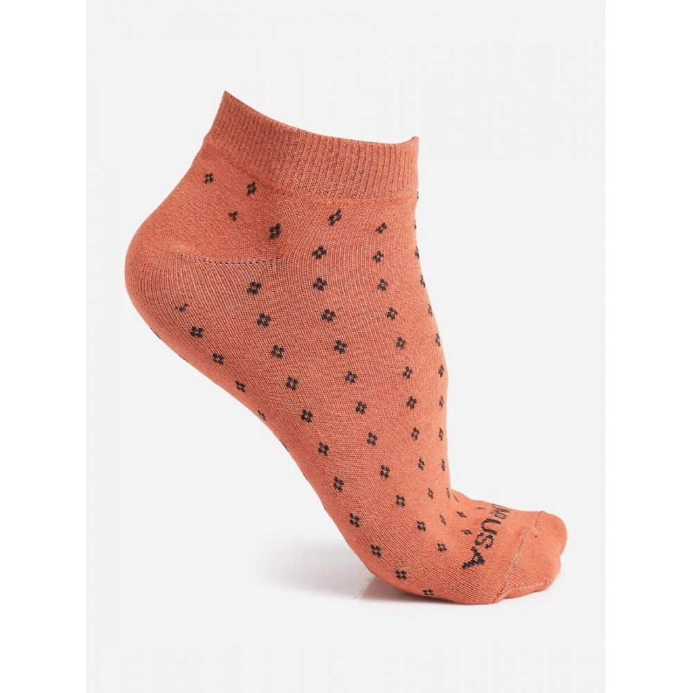 Amfyn Men's Printed Cotton Spandex Ankle Length Socks (Assorted)