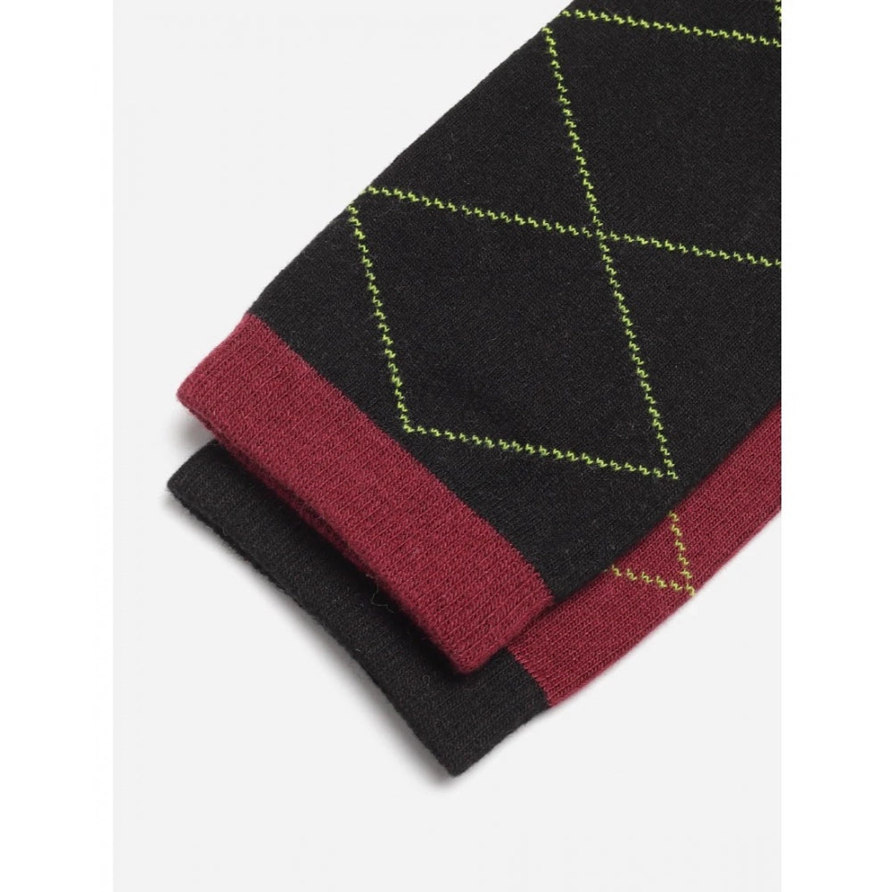 Amfyn Men's Printed Cotton Spandex Calf Length Socks (Assorted)