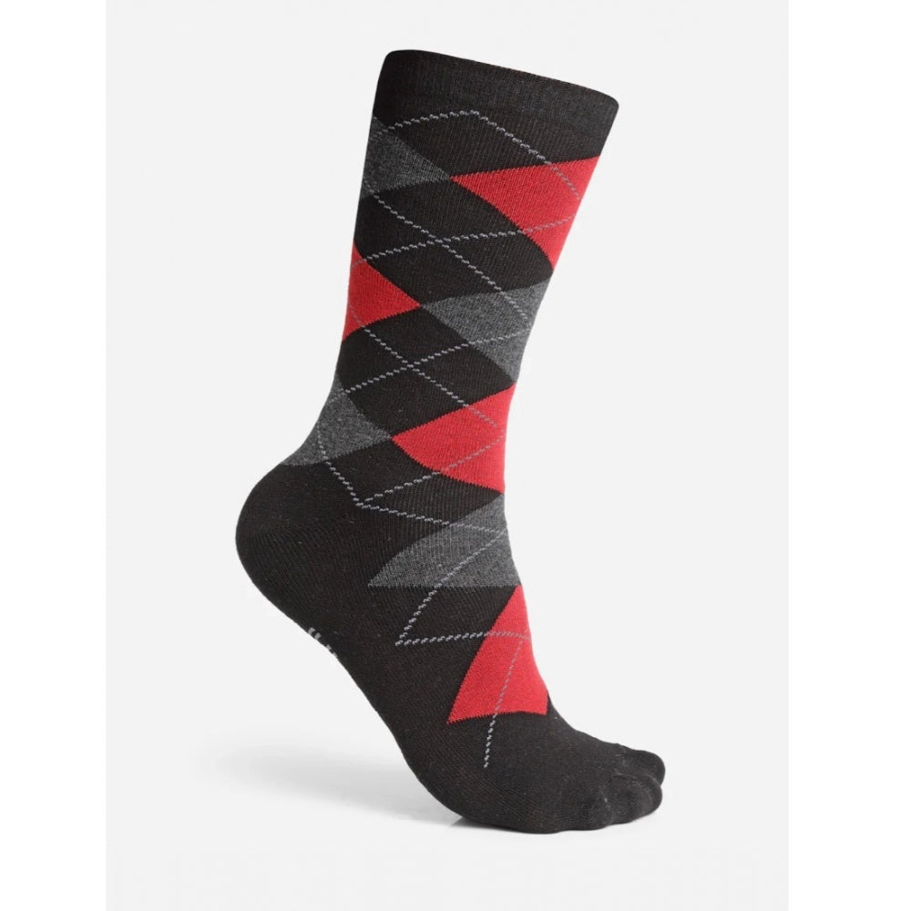 Amfyn Men's Printed Cotton Spandex Calf Length Socks (Assorted)