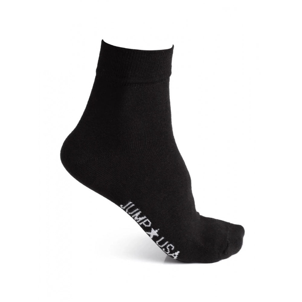 Amfyn Men's Printed Cotton Spandex Calf Length Socks (Black)