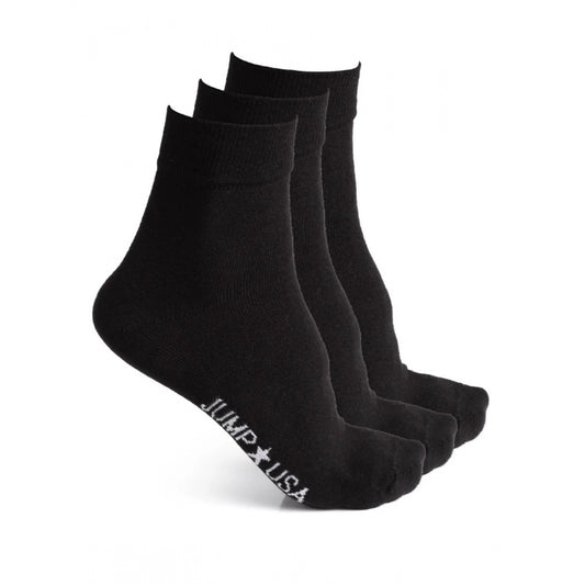 Amfyn Men's Printed Cotton Spandex Calf Length Socks (Black)