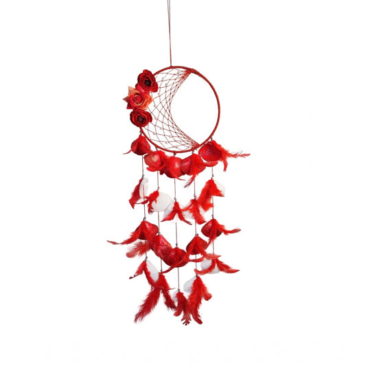Amfyn Feather Shellkrafts Home Decor (Red)