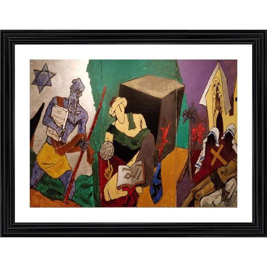 Amfyn The Spirit of India Painting With Wood Photo Frame (Multicolor)