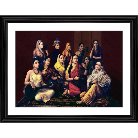 Amfyn Galaxy of Musicians 1889 Painting With Wood Photo Frame (Multicolor)