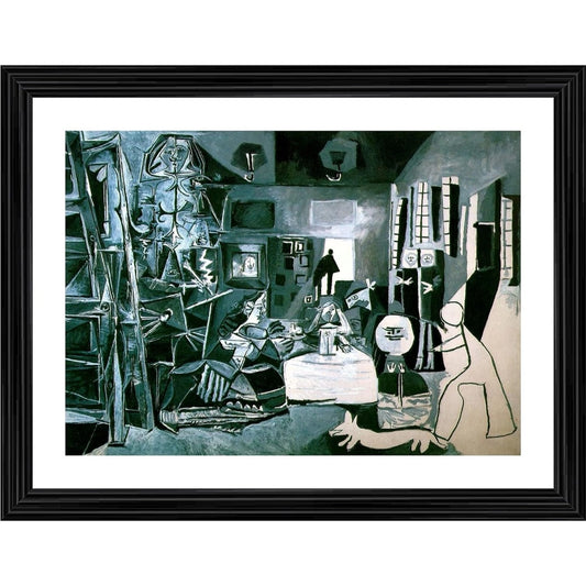 Amfyn Las Meninas The Maids of Honour 1957 Painting With Wood Photo Frame (Multicolor)