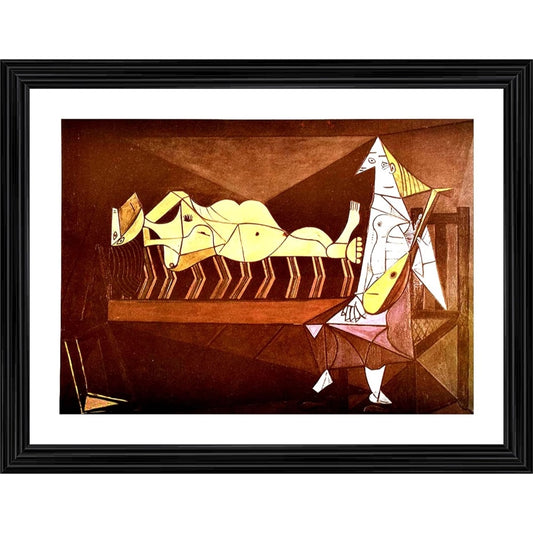 Fashion Aubade 1942 Painting With Wood Photo Frame (Multicolor)