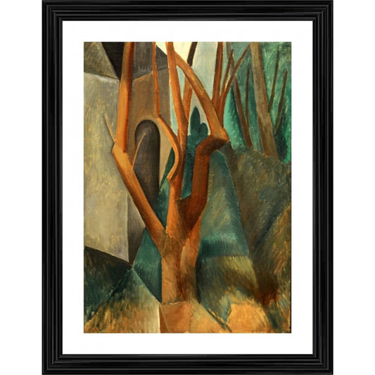 Amfyn La Rue des Bois The Street of the Woods 1908 Painting With Wood Photo Frame (Multicolor)