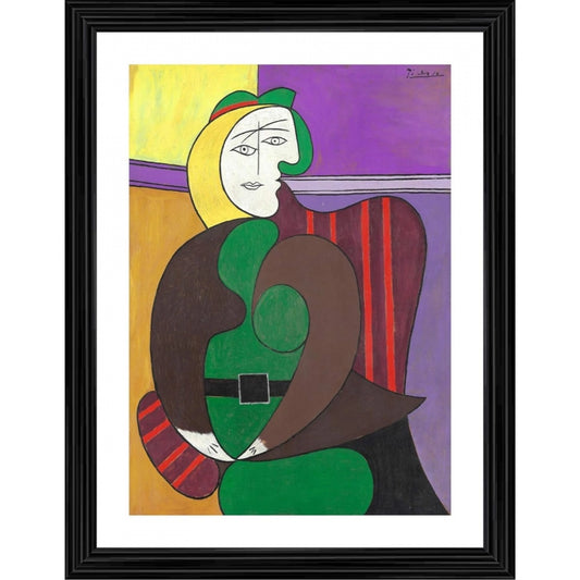 Amfyn The Red Armchair 1931 Painting With Wood Photo Frame (Multicolor)