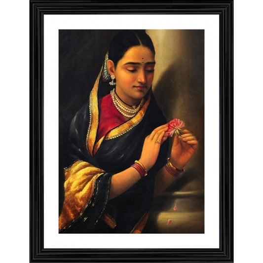 Amfyn Woman in the Stolen Interview 1906 Painting With Wood Photo Frame (Multicolor)