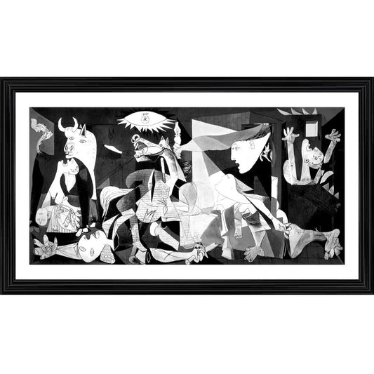 Amfyn Guernica 1937 Painting With Wood Photo Frame (Multicolor)