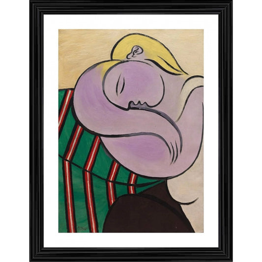 Amfyn Woman with yellow hair 1931 Painting With Wood Photo Frame (Multicolor)