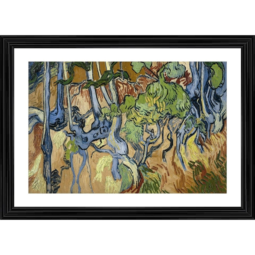 Amfyn Tree Roots 1890 Painting With Wood Photo Frame (Multicolor)