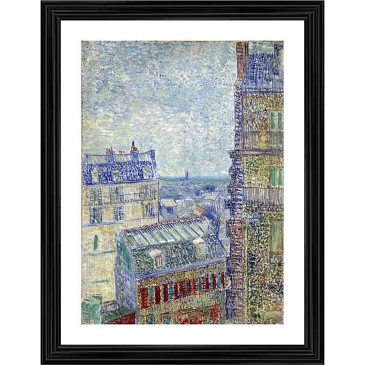 Amfyn View from Theos Home 1887 Painting With Wood Photo Frame (Multicolor)