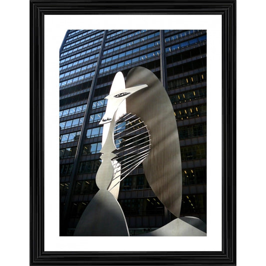 Fashion Chicago Picasso 1964 Painting With Wood Photo Frame (Multicolor)