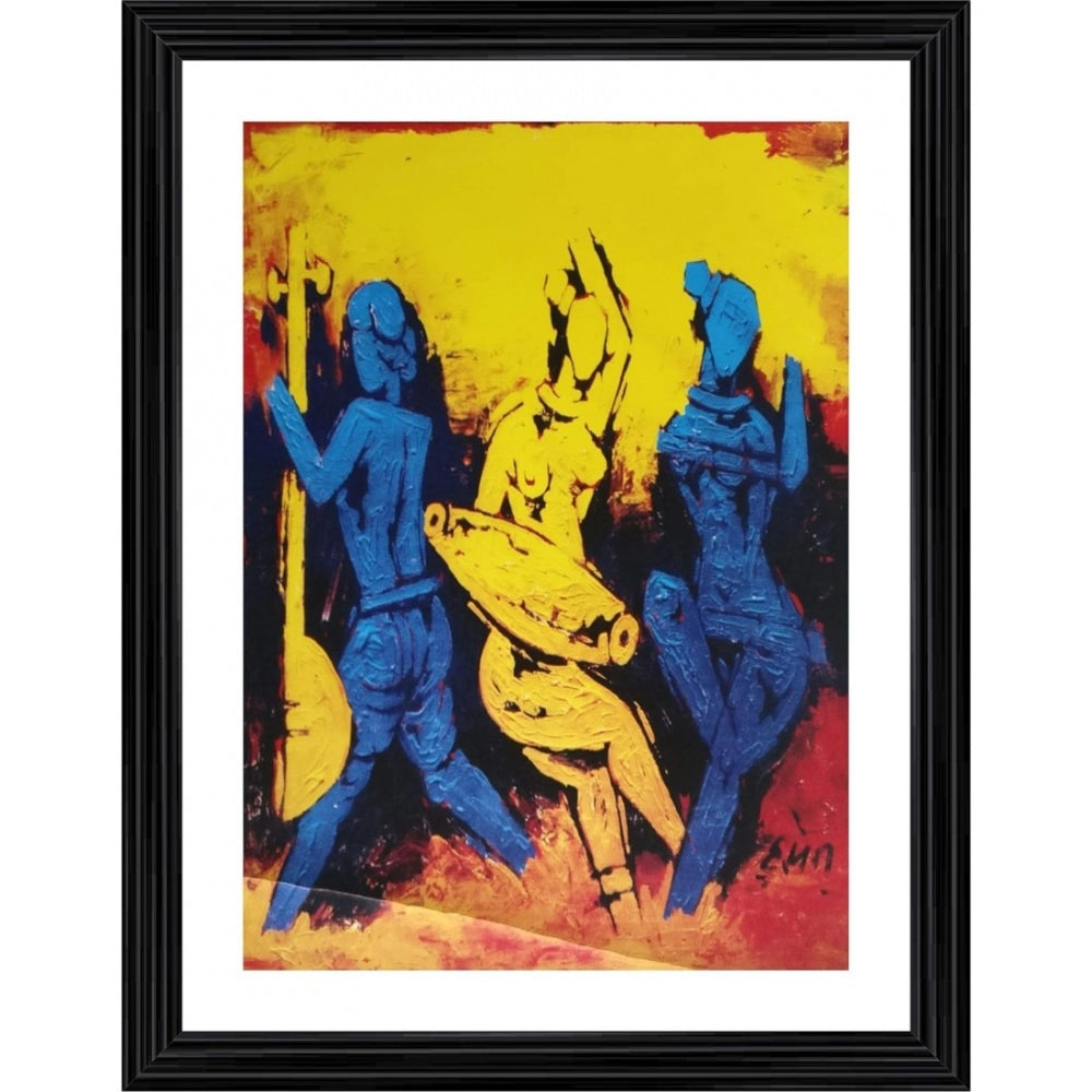 Amfyn Dancers Painting With Wood Photo Frame (Multicolor)