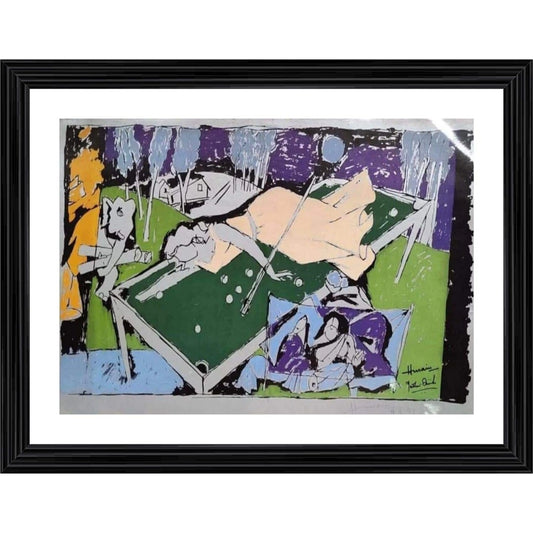 Amfyn The Culture 1 Painting With Wood Photo Frame (Multicolor)