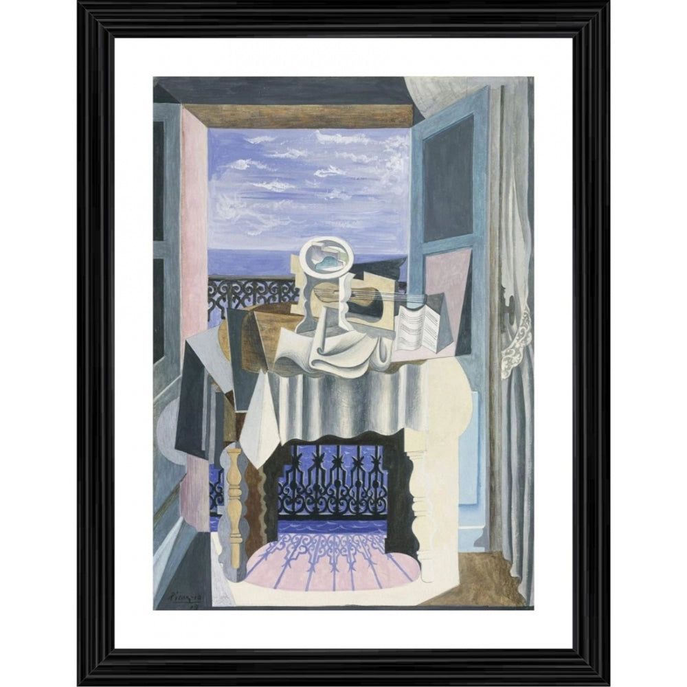 Amfyn life in front of a window at Saint Raphael Painting With Wood Photo Frame (Multicolor)