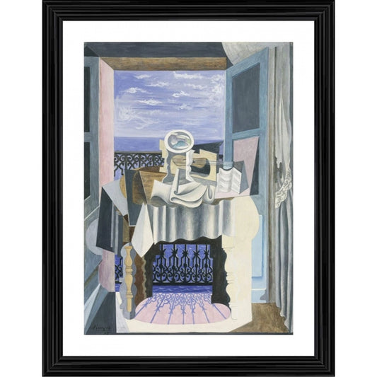 Amfyn life in front of a window at Saint Raphael Painting With Wood Photo Frame (Multicolor)