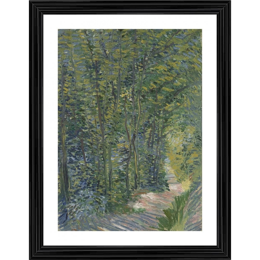 Amfyn Path in the Woods 1887 Painting With Wood Photo Frame (Multicolor)