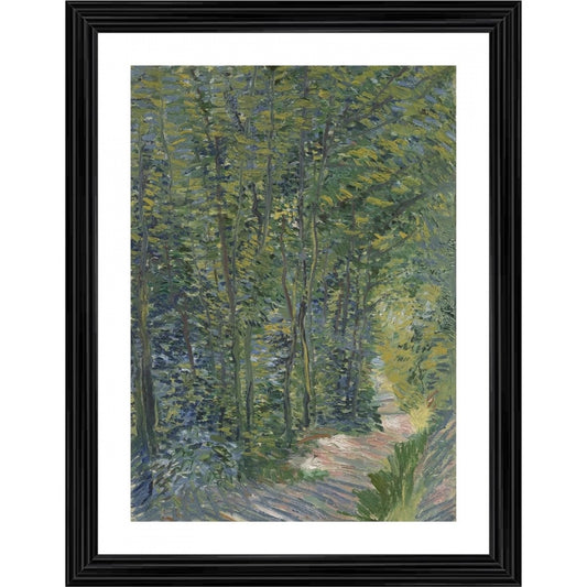 Amfyn Path in the Woods 1887 Painting With Wood Photo Frame (Multicolor)