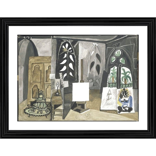 Amfyn The Studio at La Colifornie 1956 Painting With Wood Photo Frame (Multicolor)