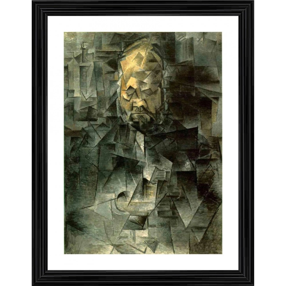 Fashion Portrait of Ambroise Vollard 1910 Painting With Wood Photo Frame (Multicolor)