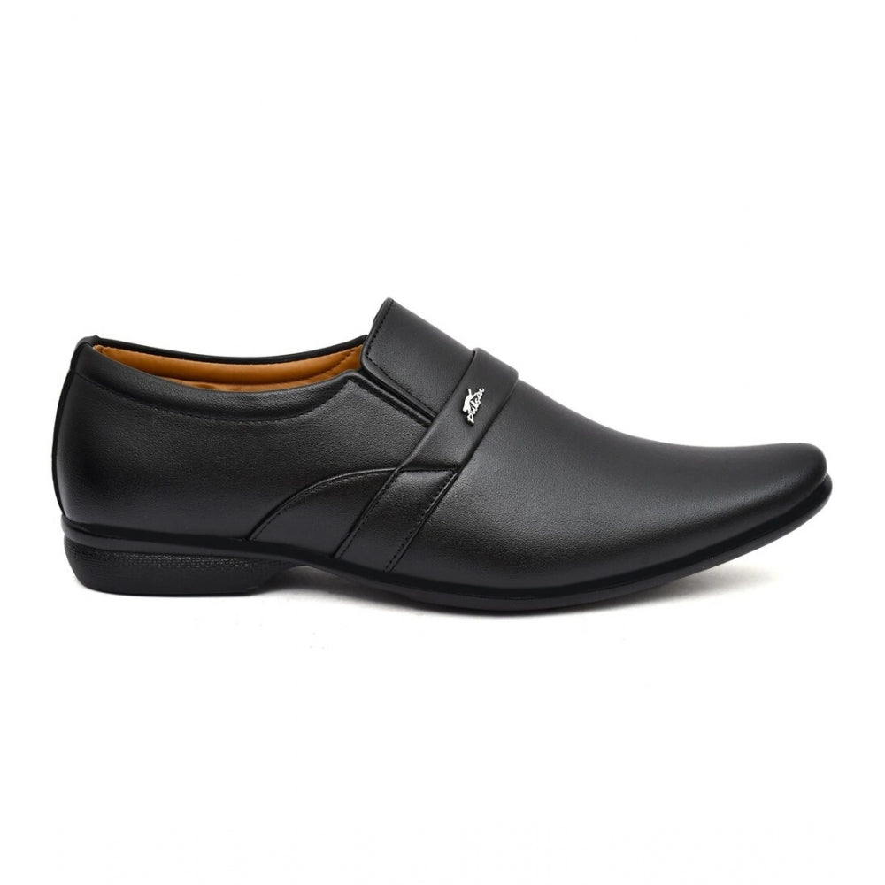 Amfyn Men's Faux Leather Formal Shoes (Black)